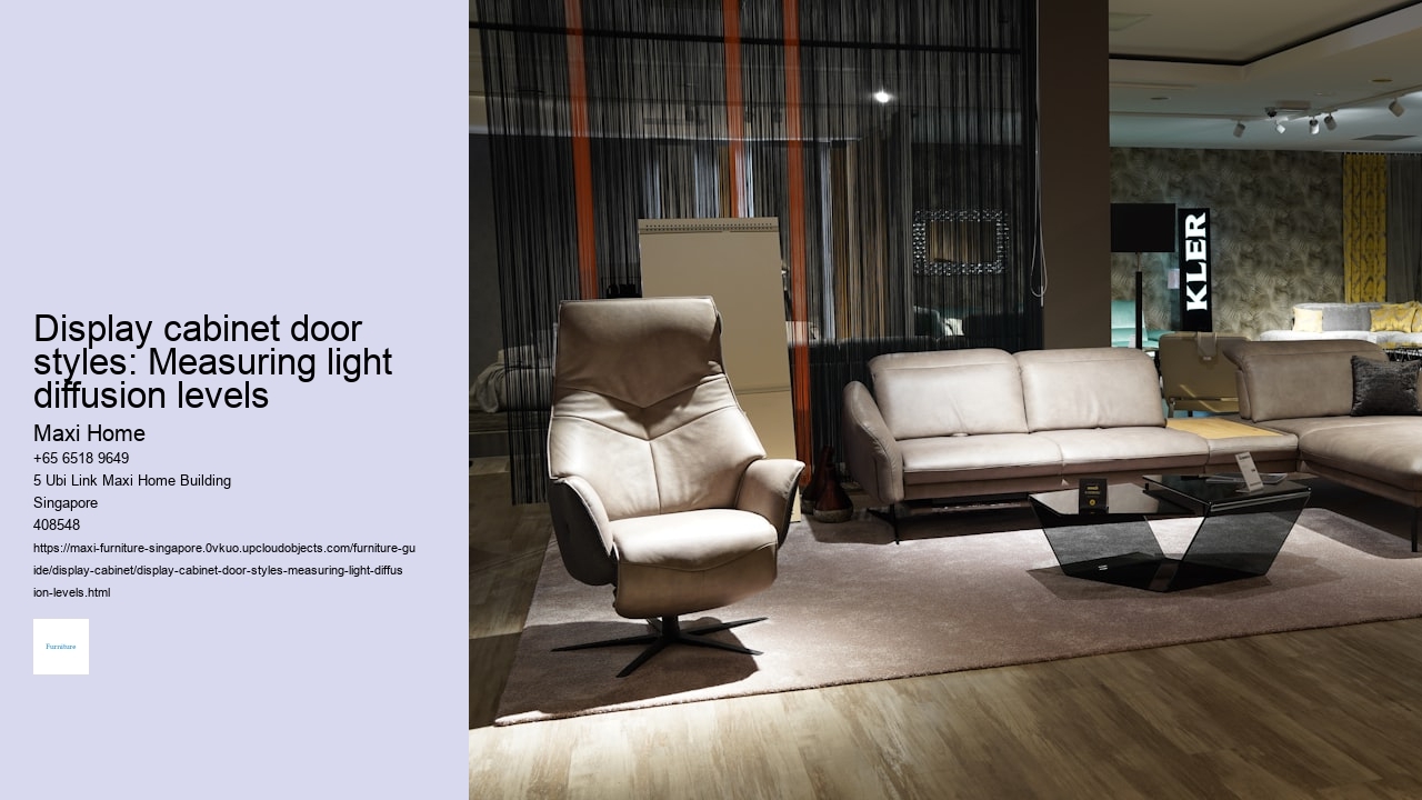 Display cabinet door styles: Measuring light diffusion levels