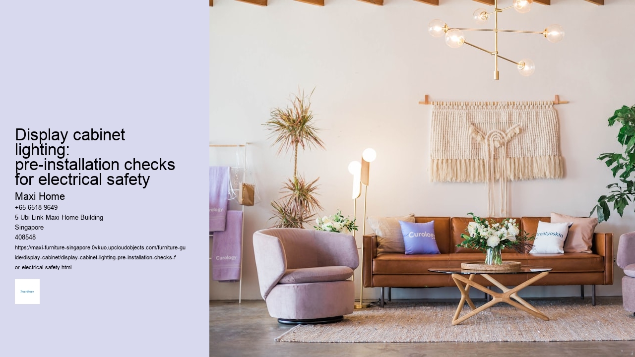 Display cabinet lighting: pre-installation checks for electrical safety