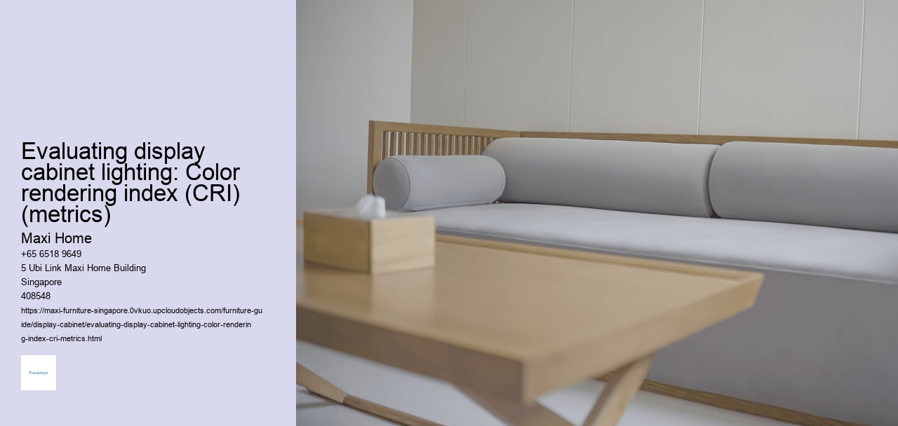 Evaluating display cabinet lighting: Color rendering index (CRI) (metrics)