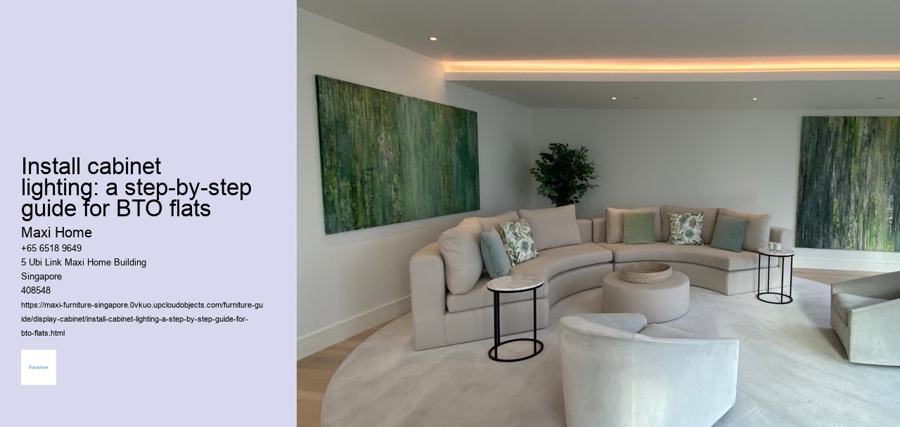 Install cabinet lighting: a step-by-step guide for BTO flats