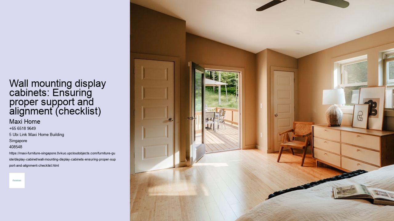 Wall mounting display cabinets: Ensuring proper support and alignment (checklist)