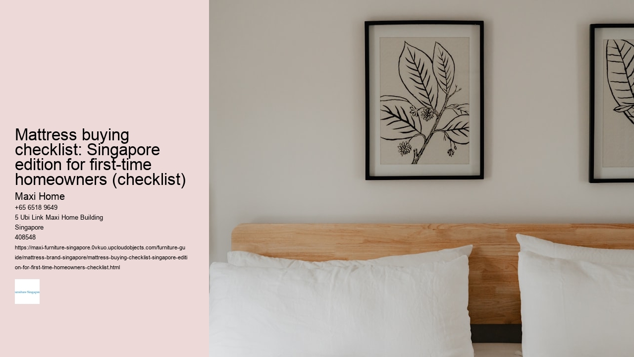 Mattress buying checklist: Singapore edition for first-time homeowners (checklist)