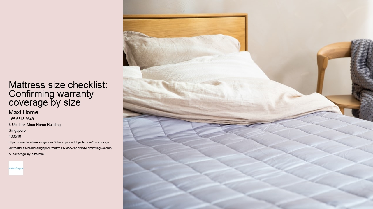 Mattress size checklist: Confirming warranty coverage by size