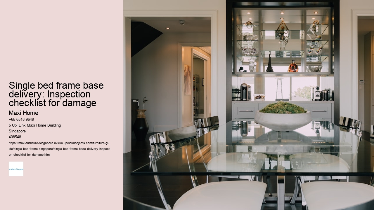 Single bed frame base delivery: Inspection checklist for damage