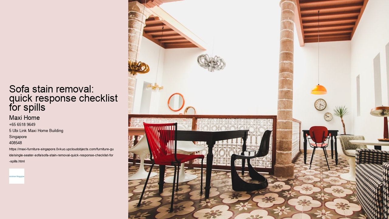 Sofa stain removal: quick response checklist for spills