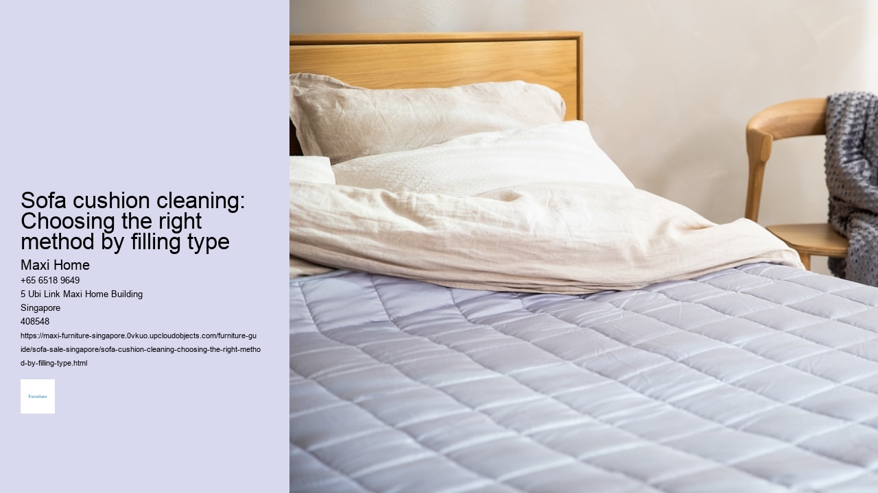 Sofa cushion cleaning: Choosing the right method by filling type