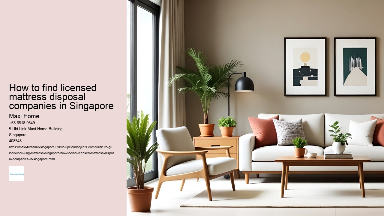 How to find licensed mattress disposal companies in Singapore