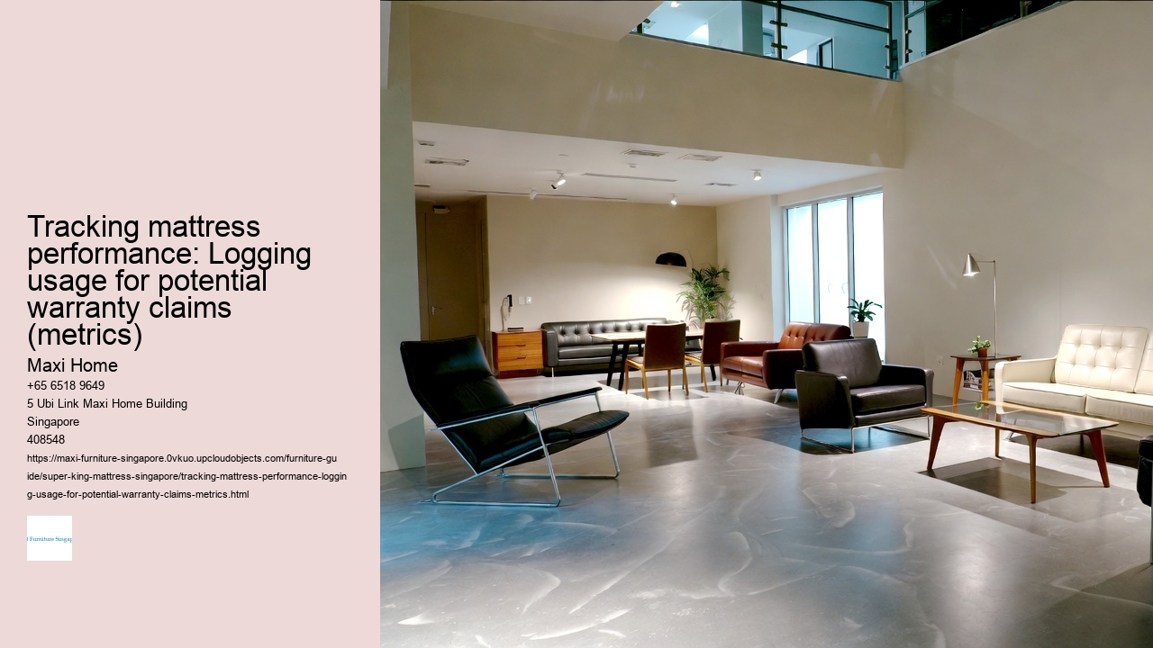 Tracking mattress performance: Logging usage for potential warranty claims (metrics)